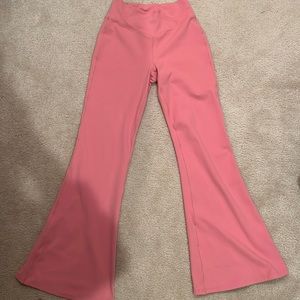 Pink Halara flare leggings